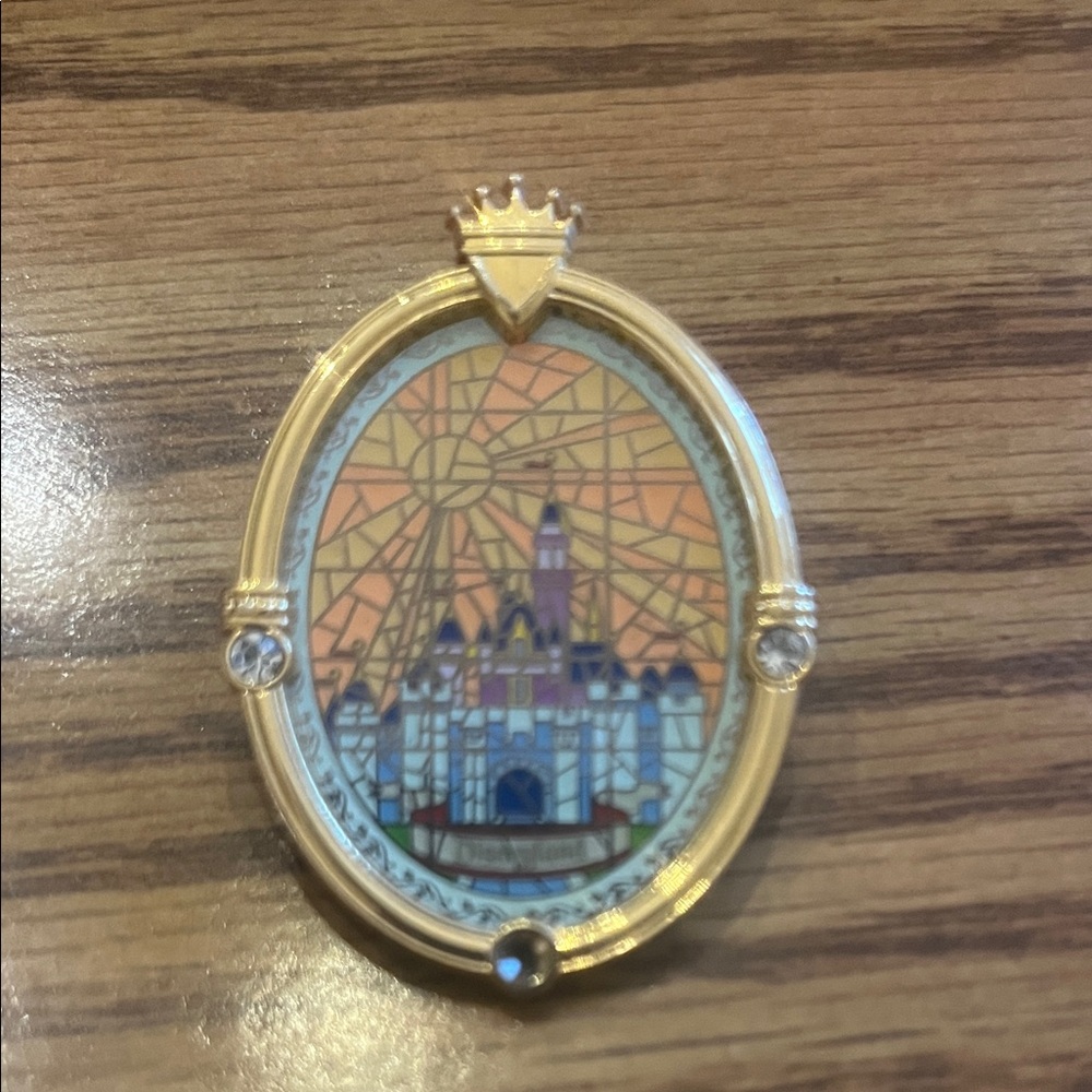 Vintage Disney Cinderellas Castle 
Stained-Glass Pin